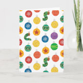 Eric Carle | Weihnachtsmuster der Raupe Karte (Vorderseite)