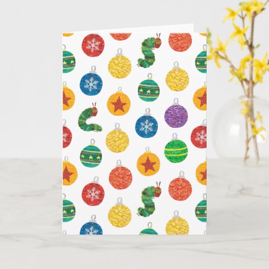 Eric Carle | Weihnachtsmuster der Raupe Karte (Gelbe Blume)