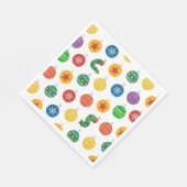 Eric Carle | Weihnachtsmuster der Raupe Serviette (Ecke)