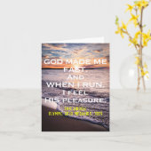 Eric Liddell Quote Grußkarte Karte (Gelbe Blume)