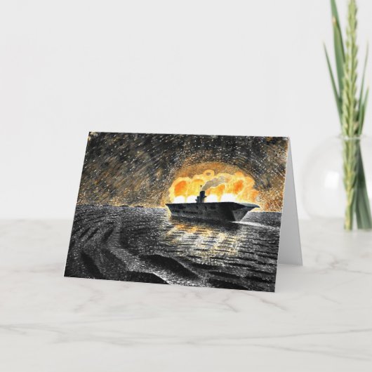 Eric Ravilious art, HMS Ark Royal in Action, Karte (Vorderseite)