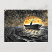 Eric Ravilious art, HMS Ark Royal in Action Postkarte (Vorderseite)