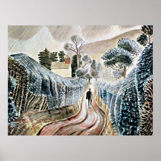 Eric Ravilious Art, Nassnachmittag, Poster (Vorne)