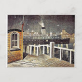 Eric Ravilious art, S.S. Brighton Verlassend Newha Postkarte (Vorderseite)