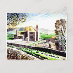 Eric Ravilious art, Shepherds Hütte Postkarte