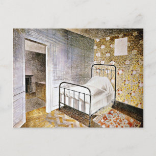 Eric Ravilious Art, The Bedstead Feiertagspostkarte