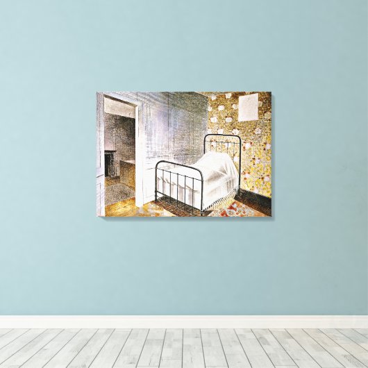 Eric Ravilious Art, The Bedstead Leinwanddruck (Insitu (Holzboden))