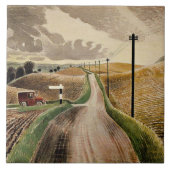Eric Ravilious art, Wiltshire Landscape, Fliese (Vorderseite)