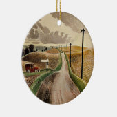 Eric Ravilious art, Wiltshire Landscape, Keramik Ornament (Rechts)