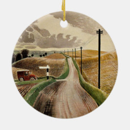 Eric Ravilious art, Wiltshire Landscape, Keramik Ornament