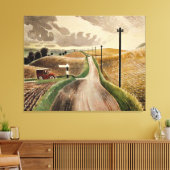 Eric Ravilious art, Wiltshire Landscape, Leinwanddruck (Insitu (Wohnzimmer))