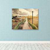 Eric Ravilious art, Wiltshire Landscape, Leinwanddruck (Insitu (Holzboden))