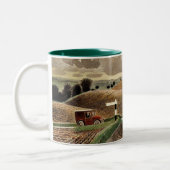 Eric Ravilious art, Wiltshire Landscape, Zweifarbige Tasse (Links)