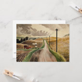 Eric Ravilious Art, Wiltshire Landschaft Karte (Vorderseite/Rückseite Beispiel)