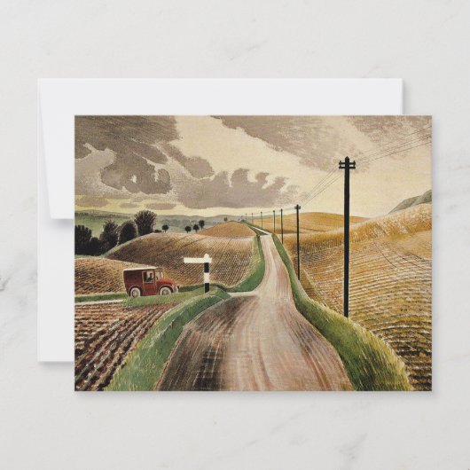 Eric Ravilious Art, Wiltshire Landschaft Karte (Vorderseite)
