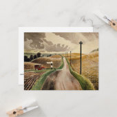 Eric Ravilious Art, Wiltshire Landschaft Karte (Vorderseite/Rückseite Beispiel)