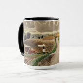Eric Ravilious Art, Wiltshire Landschaft Tasse (Vorderseite Links)