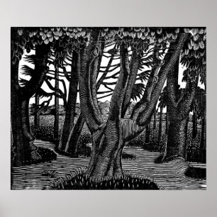 Eric Ravilious Art, Woodland außerhalb von Florenz Poster