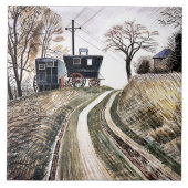 Eric Ravilious - Caravans, Fliese (Vorderseite)