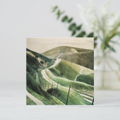Eric Ravilious - Chalk Paths, berühmte Kunstwerke Karte (Stehend Vorderseite)