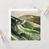 Eric Ravilious - Chalk Paths, berühmte Kunstwerke Karte (Vorderseite/Rückseite Beispiel)