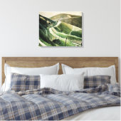 Eric Ravilious - Chalk Paths, berühmte Kunstwerke Leinwanddruck (Insitu (Schlafzimmer))