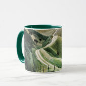 Eric Ravilious - Chalk Paths, berühmte Kunstwerke Tasse (Vorderseite Links)