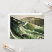 Eric Ravilious - Chalk Paths, Karte (Vorderseite/Rückseite Beispiel)