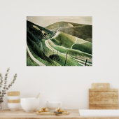 Eric Ravilious - Chalk Paths, Poster (Küche)