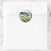 Eric Ravilious - Der Wilmington-Riese, feine Kunst Runder Aufkleber (Tasche)