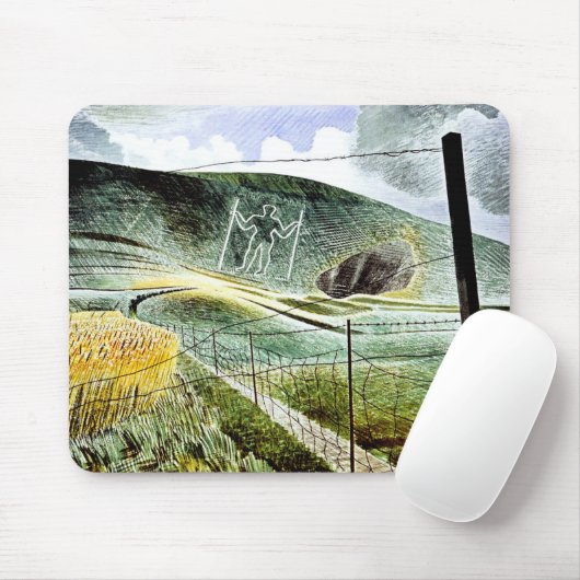 Eric Ravilious - Der Wilmington-Riese, Mousepad (Mit Mouse)