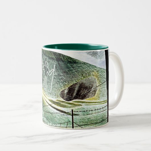 Eric Ravilious - Der Wilmington-Riese, Zweifarbige Tasse (VorderseiteRechts)