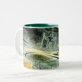 Eric Ravilious - Der Wilmington-Riese, Zweifarbige Tasse (Vorderseite Links)