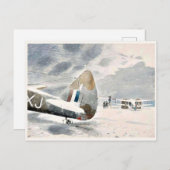 Eric Ravilious, enteisende Luftfahrzeuge Postkarte (Vorne/Hinten)