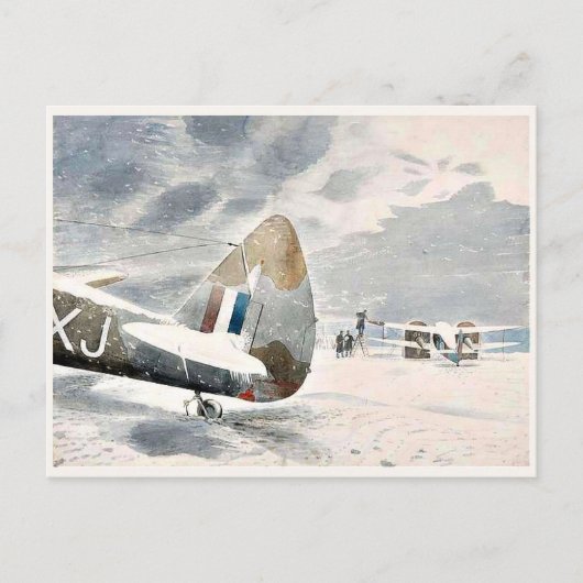 Eric Ravilious, enteisende Luftfahrzeuge Postkarte (Vorderseite)