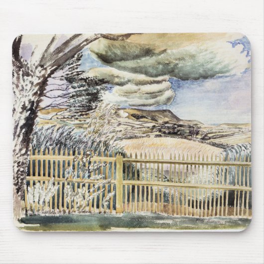 Eric Ravilious - Firle Beacon, Fine Art Malerei Mousepad (Vorne)