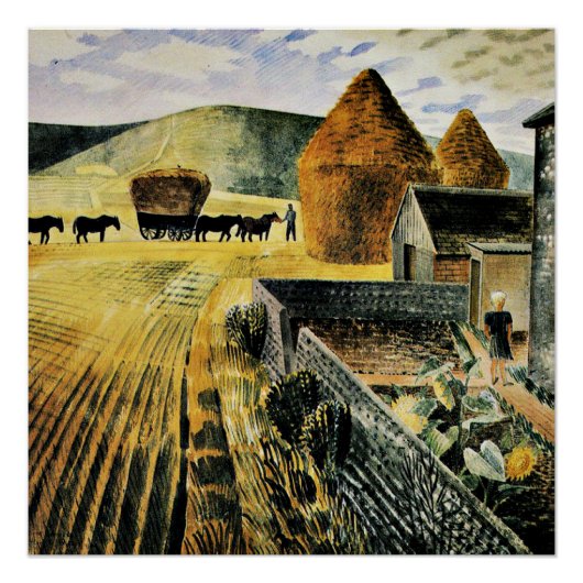 Eric Ravilious - Furlong, famous painting, Poster (Vorderseite)