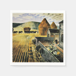 Eric Ravilious - Furlong, famous painting, Serviette