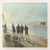 Eric Ravilious - Gefährliche Arbeit bei Ebbe, Glasuntersetzer (Vorderseite)