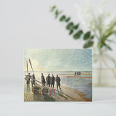 Eric Ravilious - Gefährliche Arbeit bei Ebbe Postkarte (Stehend Vorderseite)