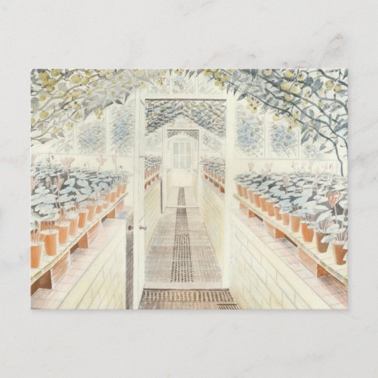 Eric Ravilious Greenhouse Cyclamen Tomaten Postkarte (Vorderseite)