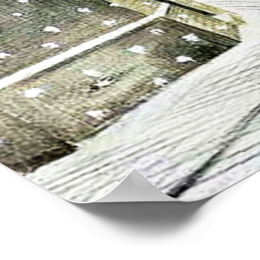 Eric Ravilious - Hallstead Road in Snow, 1936 Poster (Ecke)