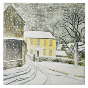 Eric Ravilious - Hallstead Road in Snow, Fliese