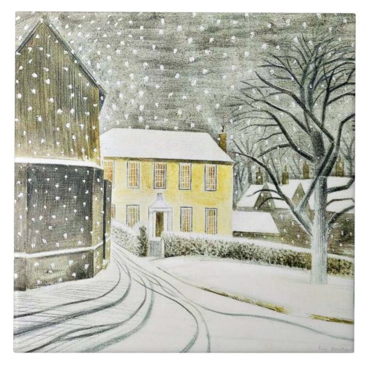 Eric Ravilious - Hallstead Road in Snow, Fliese (Vorderseite)