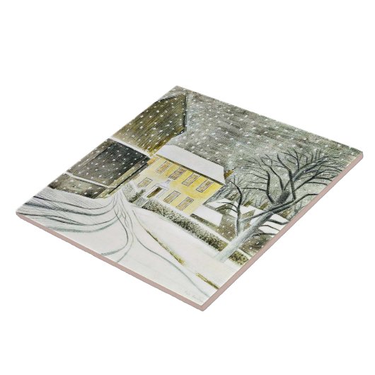 Eric Ravilious - Hallstead Road in Snow, Fliese (Seite)