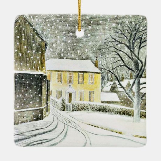 Eric Ravilious - Hallstead Road in Snow, Keramikornament (Rückseite)