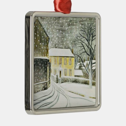 Eric Ravilious - Hallstead Road in Snow, Ornament Aus Metall (Rechts)