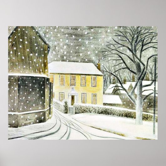 Eric Ravilious - Hallstead Road in Snow, Poster (Vorne)
