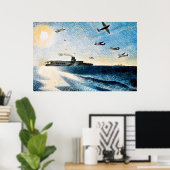 Eric Ravilious - HMS Glorious in der Arktis Poster (Heimbüro)