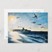 Eric Ravilious - HMS Glorious in der Arktis Postkarte (Vorne/Hinten)